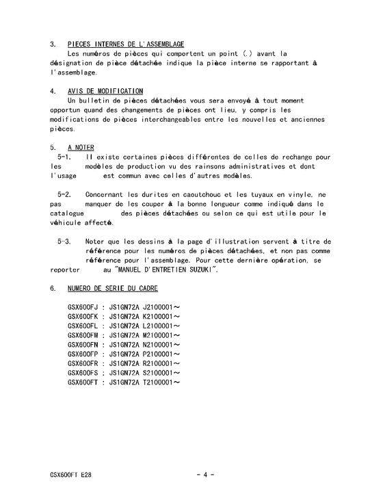 GSX600 Catalog preface