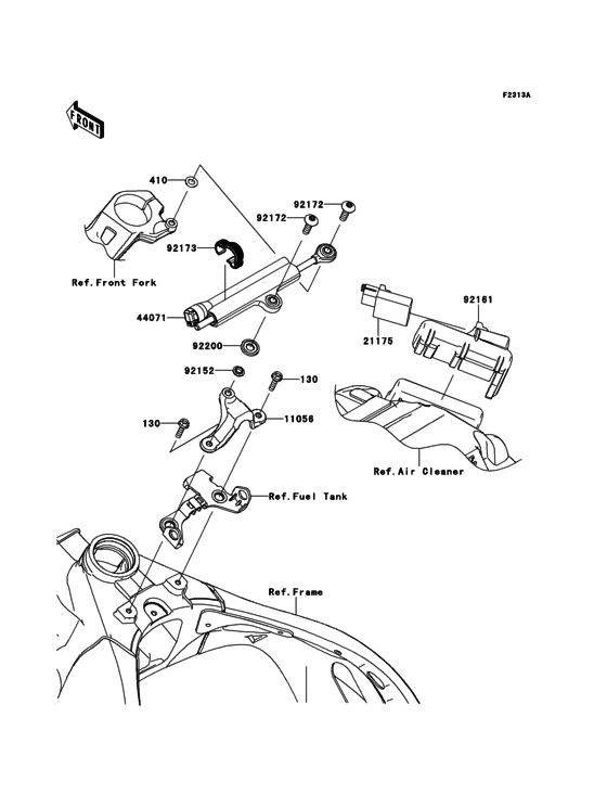 ZX1000 Демпфер рулевой