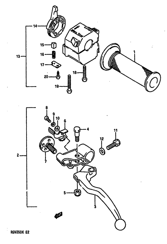 Lh handle switch