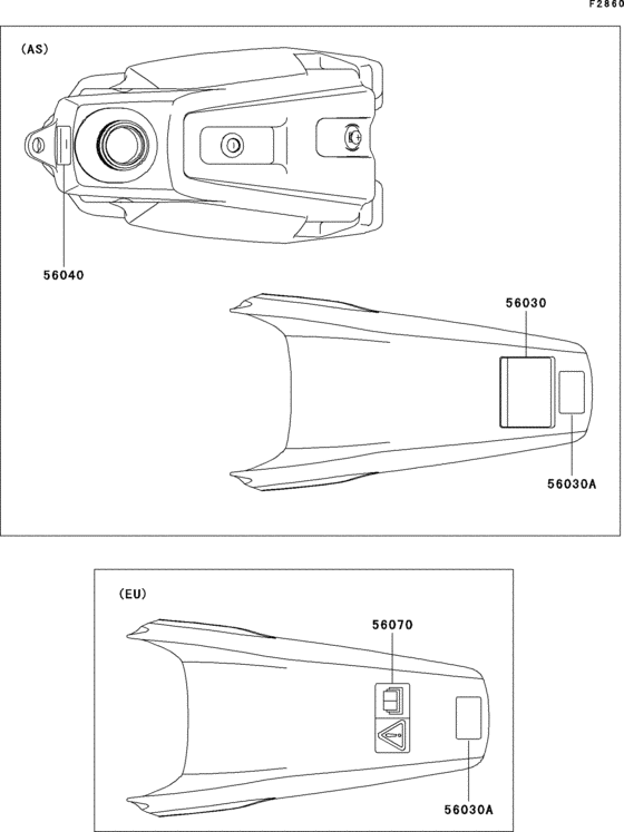 KX125 Лейбл предостережения