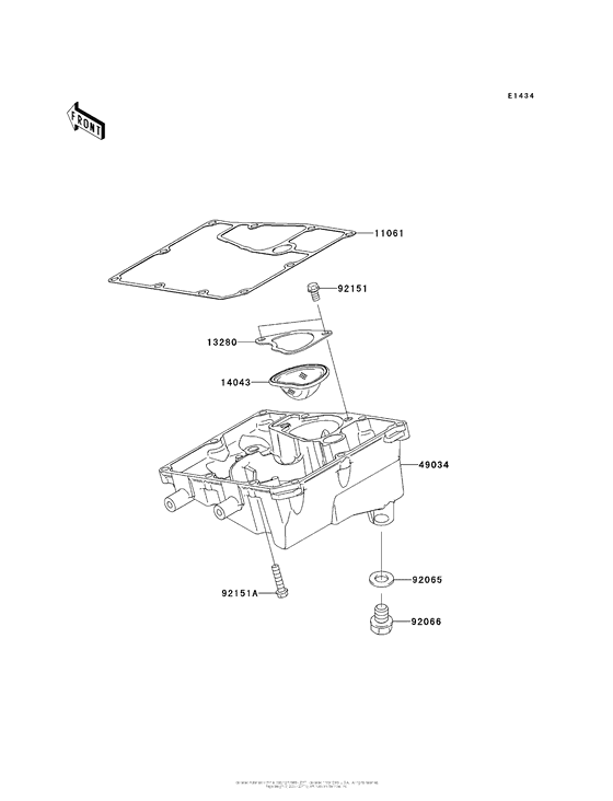 KLE650 Маслянный поддон