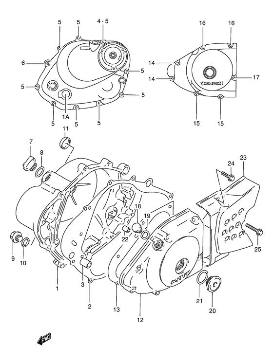 Crankcase cover ass`y  (v