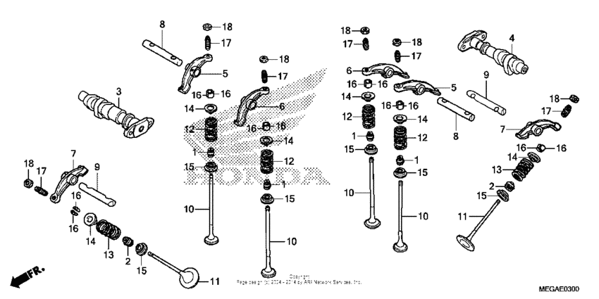 VT750C Распределительный вал