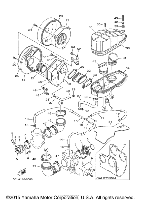 XVS1100M Впускная система