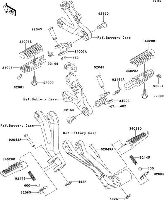 ZX900 Подножки