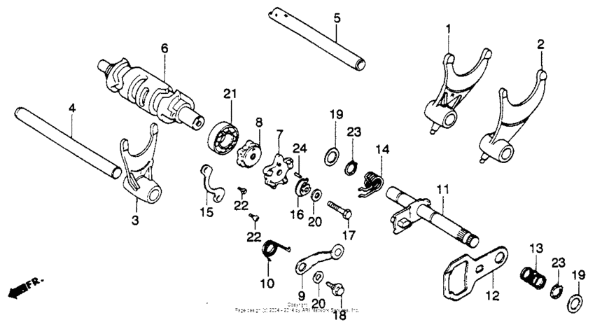 Gearshift drum 82-83