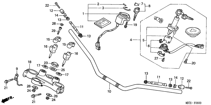 Handle pipe/top bridge