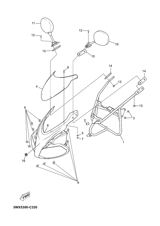 TZR50 Обтекатель 1