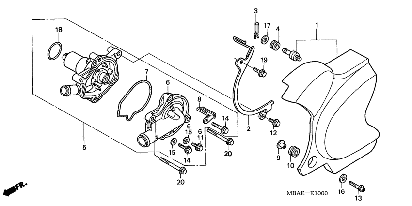 VT750C2 Водяная помпа