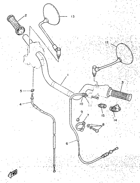 SR250 Manillar-cables