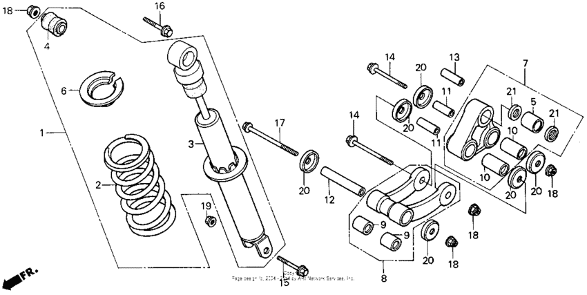 XR100 Задние амортизаторы