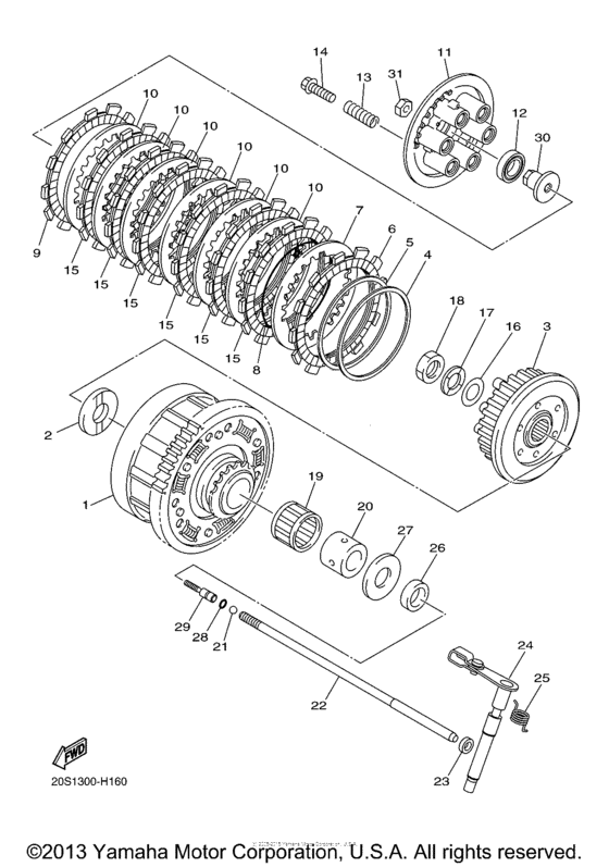 FZ6RDCL Сцепление