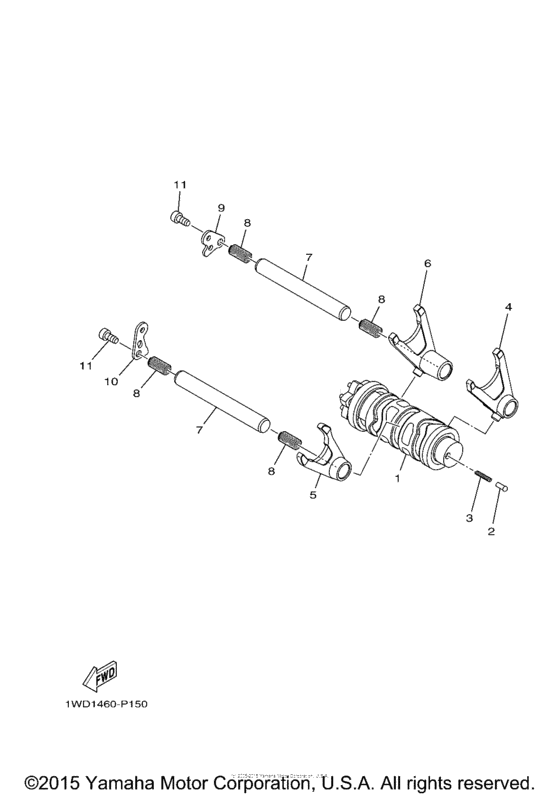 YZFR3FL Копирный вал