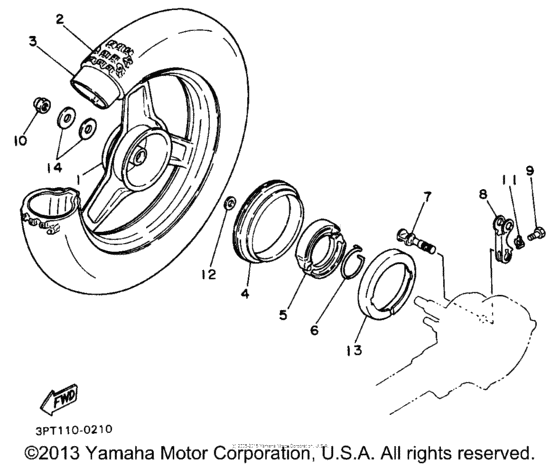 PW50J1 Переднее колесо