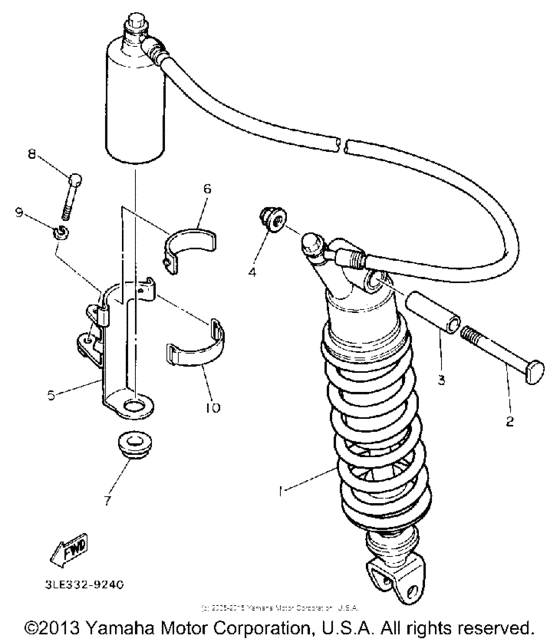 FZR1000E Амортизаторы задние