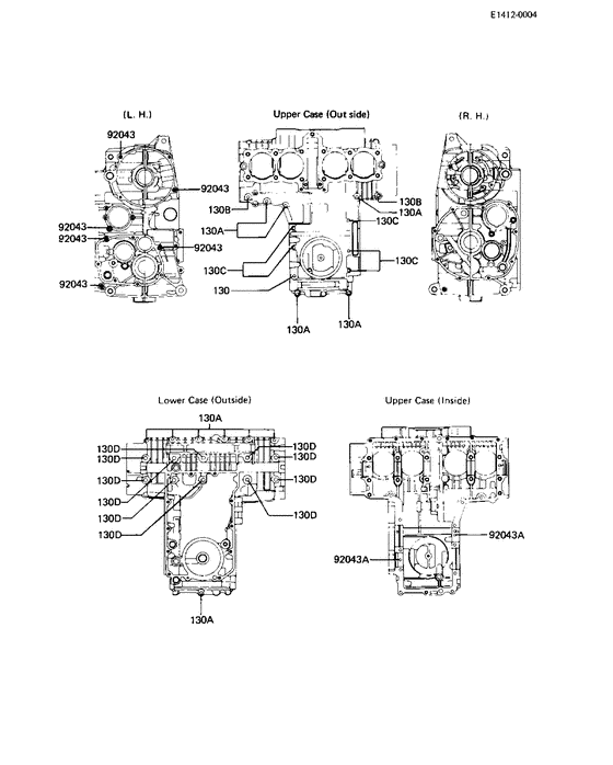 Crankcase bolt & stud pattern
