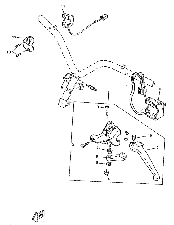 Handle switch. lever