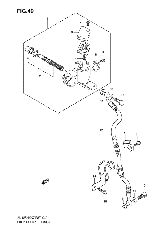 Front brake hode