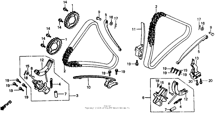 Cam chain + tensioner