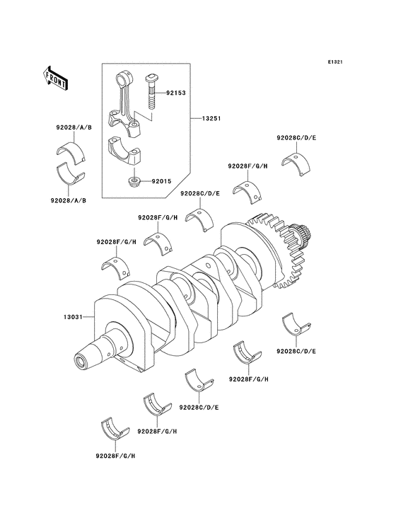 ZX600 Вал коленчатый