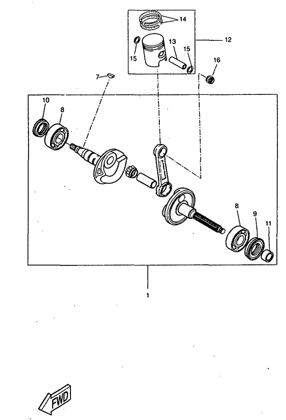 CW50RS Коленвал и поршень