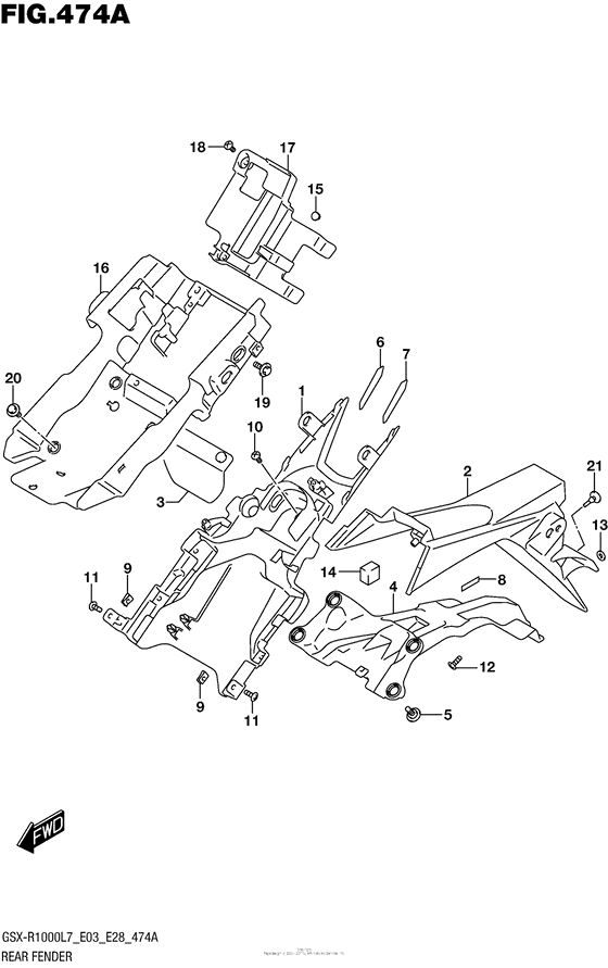 Rear Fender (Gsx-R1000L7 E03)