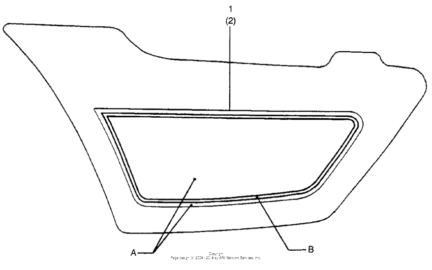 CB750 Side cover stripe 82
