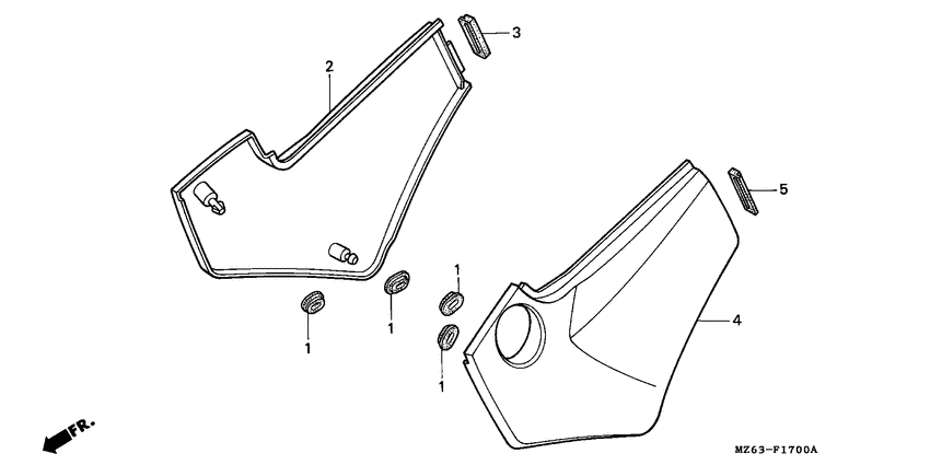 NTV650 Боковая крышка