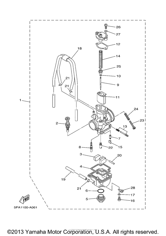 YZ85S Карбюратор