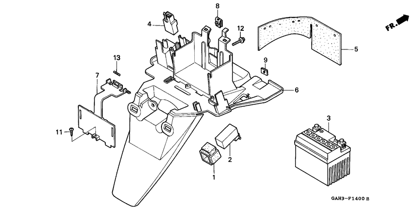 Battery/rear fender