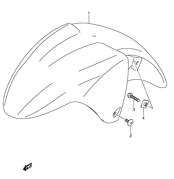 GSX600 Переднее крыло