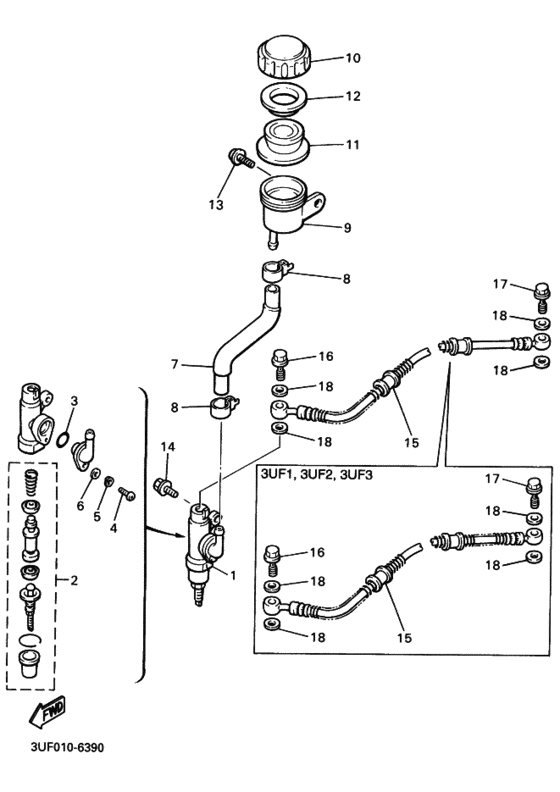 Rr master cylinder assy