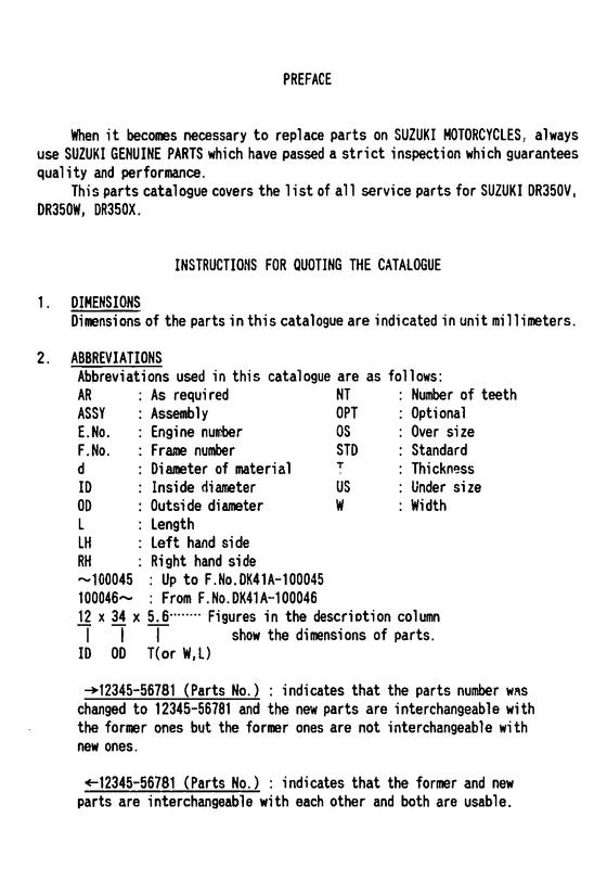 DR350 Catalog preface