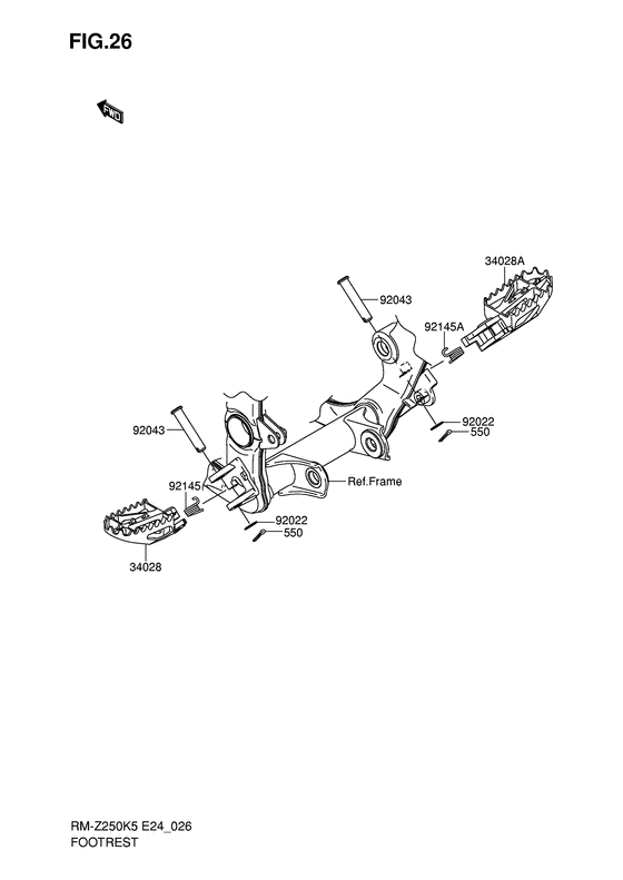 RM-Z250 Подножки