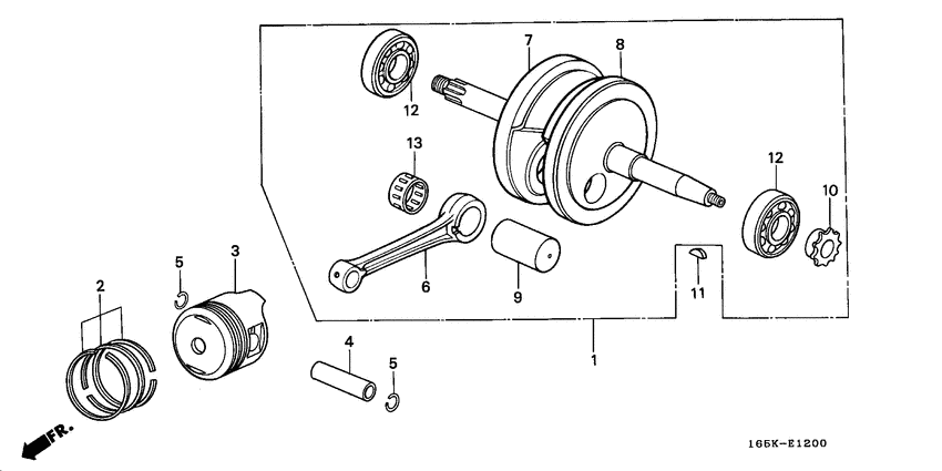 Crankshaft/piston