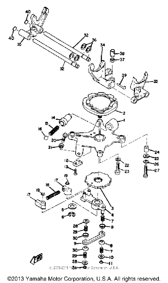 Shift cam-fork