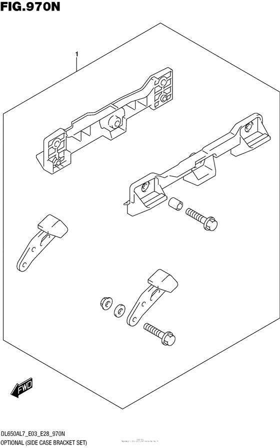 DL650X (ABS) Optional (Side Case Bracket Set)