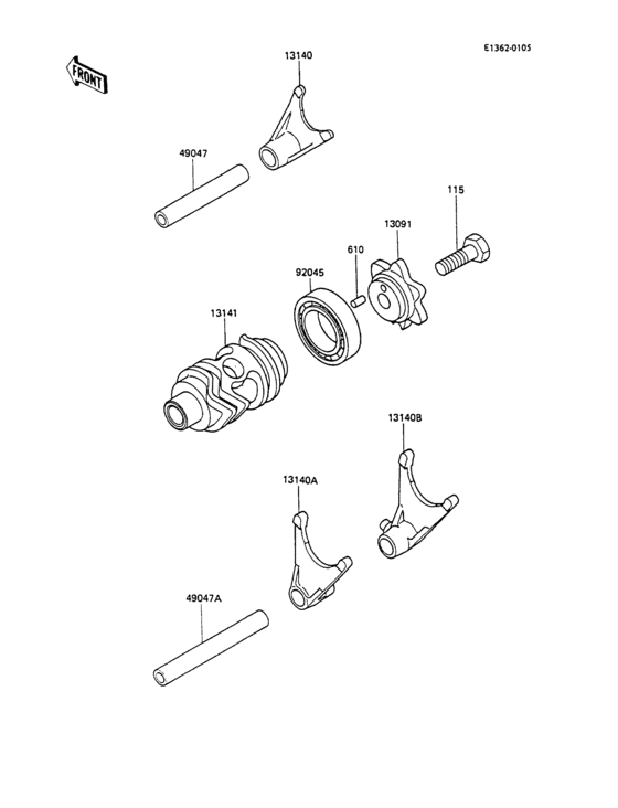  Валы и вилки переключения передач