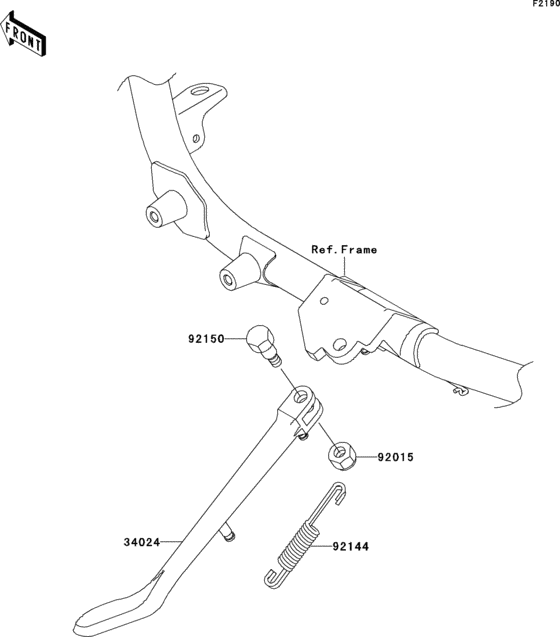 VN1500 Подножка