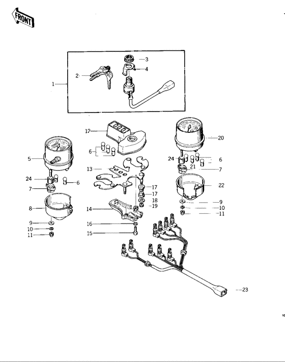 Meters/ignition switch