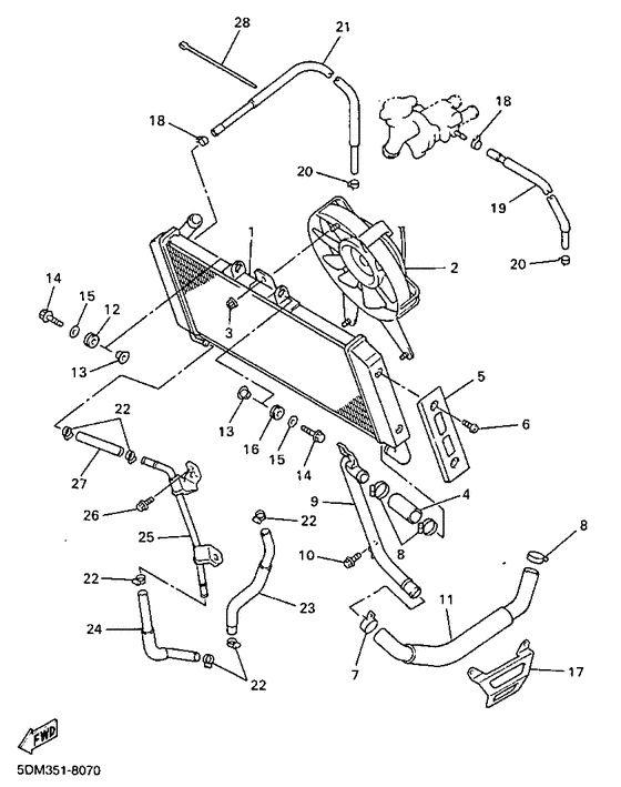 FZS600 Radiator. hose