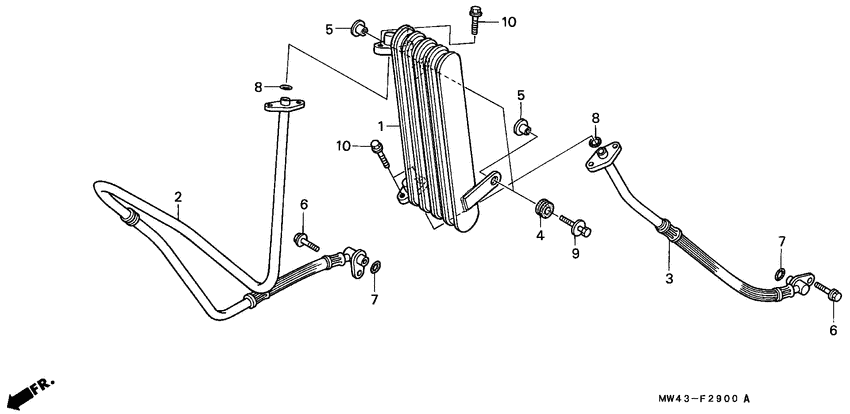 RVF750 Масляный радиатор
