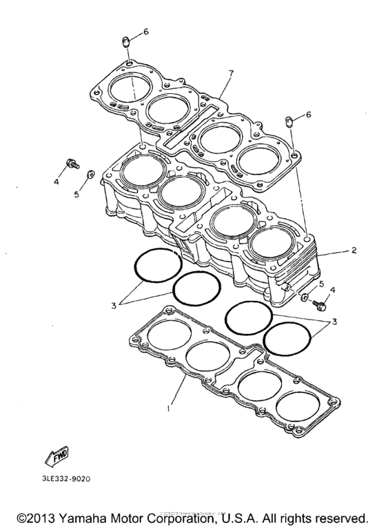 YZF1000RJ Цилиндры