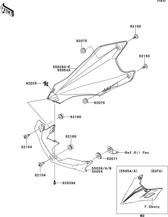 ZR1000 Обтекатель нижний