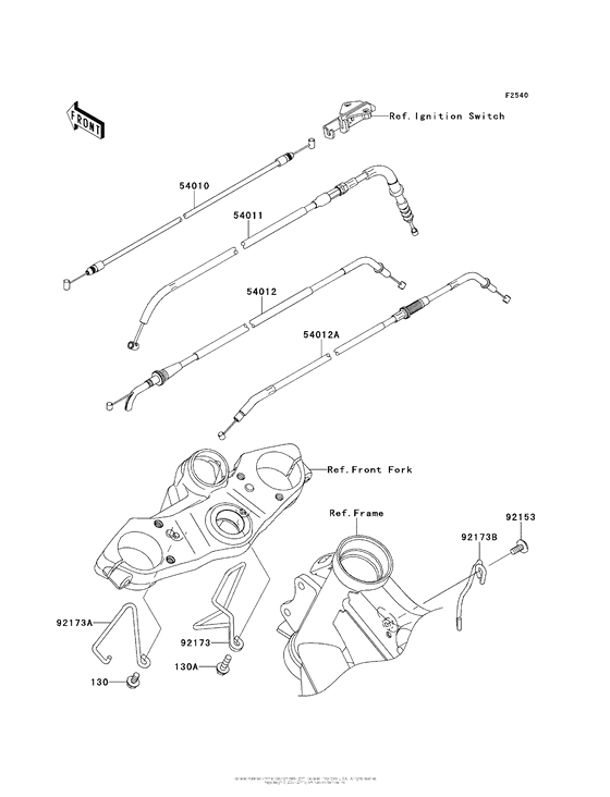 KLE650 Тросы управления