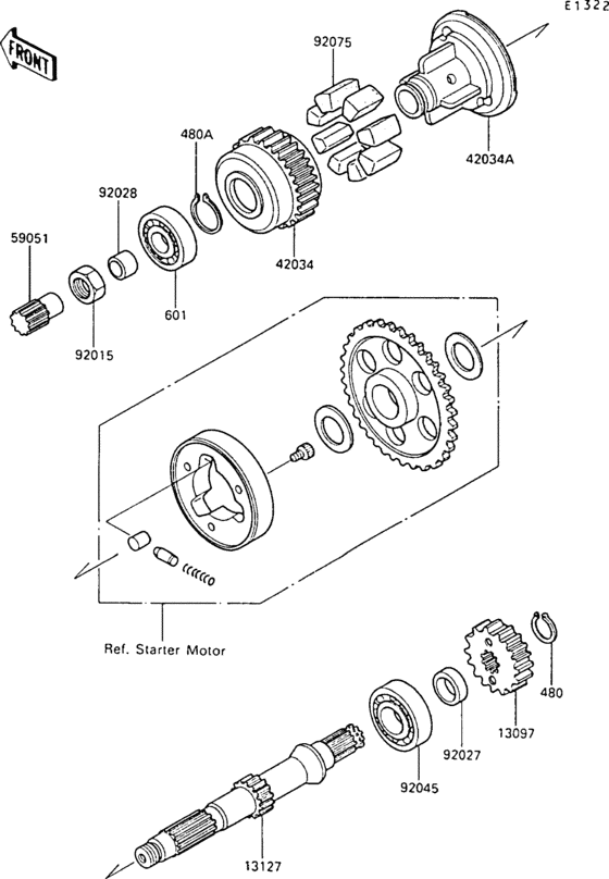 ZX500 Secondary shaft