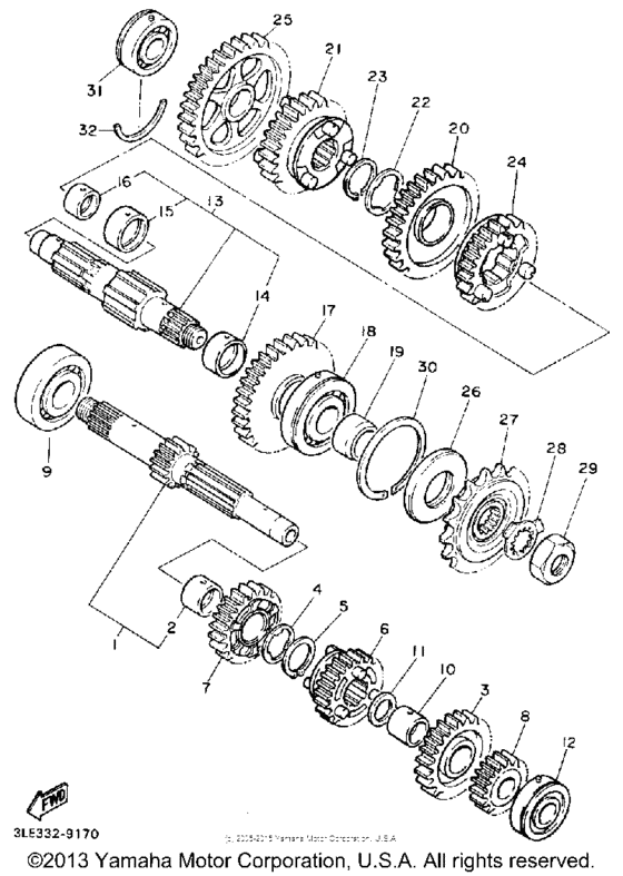 FZR1000BC Трансмиссия