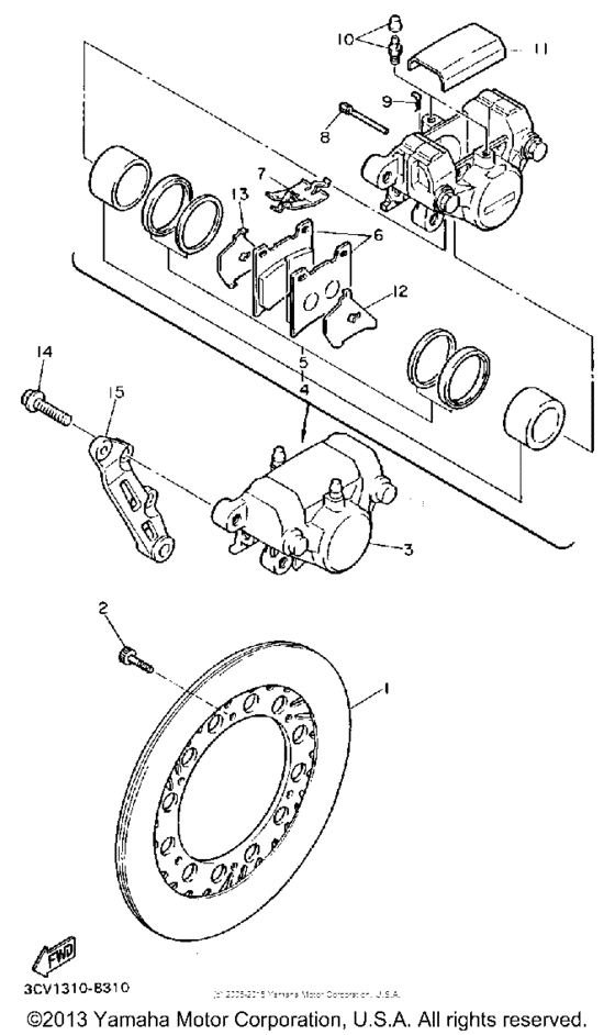 FJ1200WC Задний суппорт