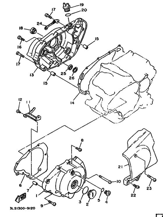 Crankcase cover ass`y  (v