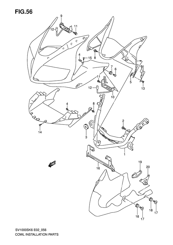 Cowling installation parts